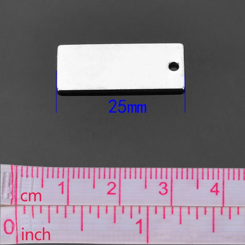 20 шт. прямоугольные подвески из нержавеющей стали 25 Х9 мм|tag pendant|pendant brandstamping blanks |