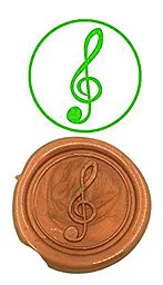 musical note Custom Logo Luxury Vintage Wax Seal Stamps Kit Wedding Invitation Sealing | Канцтовары для офиса и дома
