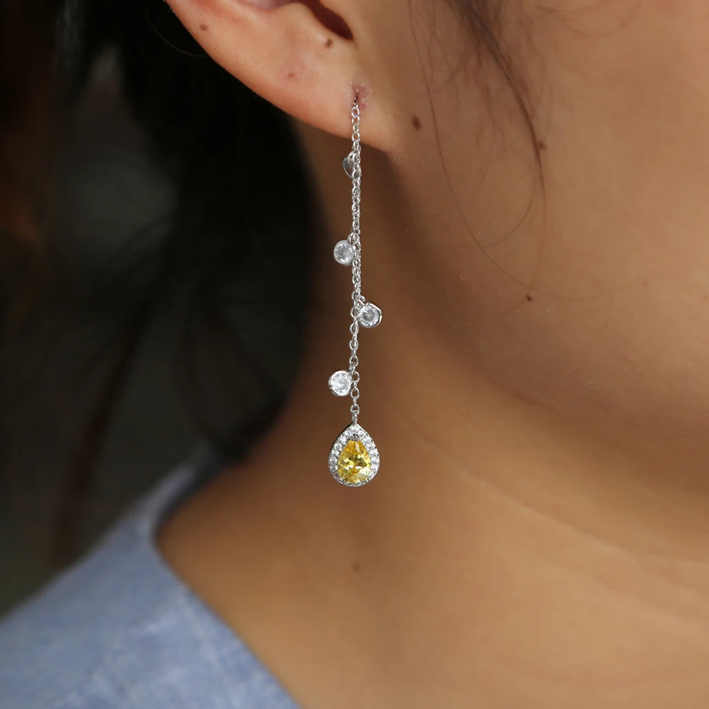 Черные красные в форме груши фианиты высокое качество ювелирные изделия цвета