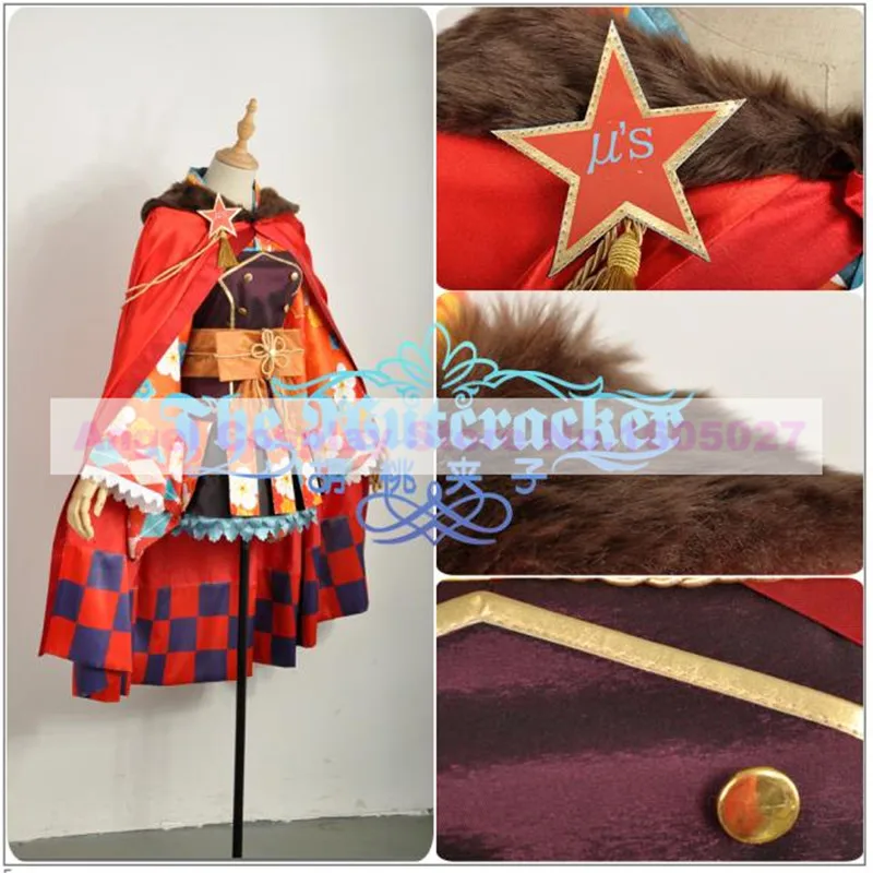 Отлично! Taisho модное кимоно Пробуждение Kousaka женский костюм для косплея + плащ