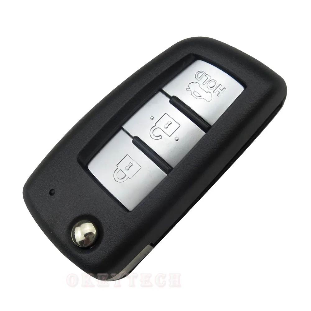 OkeyTech откидной складной чехол с 3 кнопками для автомобильного ключа Nissan Sylphy Sunny NV200