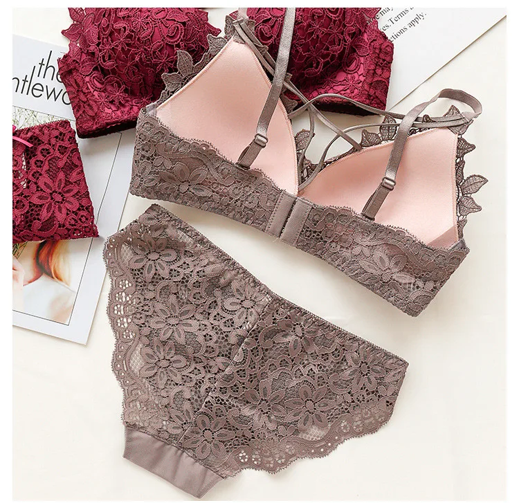 Комплект из бюстгальтера и трусиков, lenceria sexi para mujer, женское нижнее белье renda soutien gorge, пуш-ап, женское нижнее белье sous vetement femme bielizna
