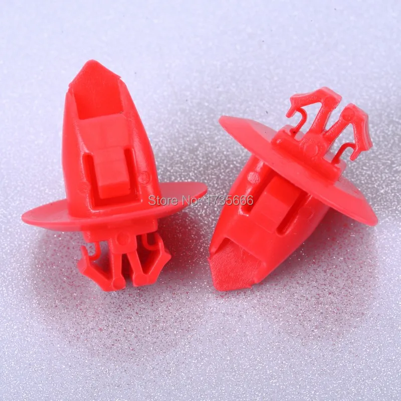 

25 Pieces Red Nylon Fender Moulding Car Clips For Toyota Highlander Tacoma 90904-67037 17 x13mm