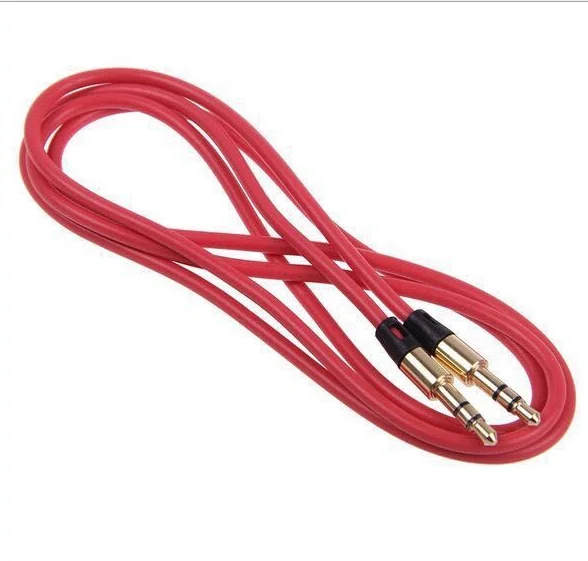 Премиум красный золотой встраиваемый Aux-кабель стерео аудио 3 5 мм Входной шнур