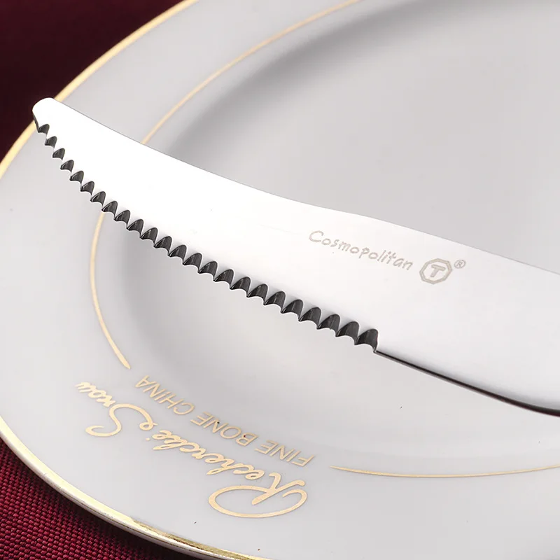 4 шт Вестерн SilverCutlery комплект Нержавеющая сталь Еда обеденные ножи вилки Dessertspoons