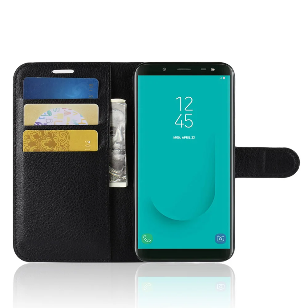 Чехол-книжка из искусственной кожи для Samsung Galaxy J6 2018 J600 J600F/DS J600G Версия ЕС