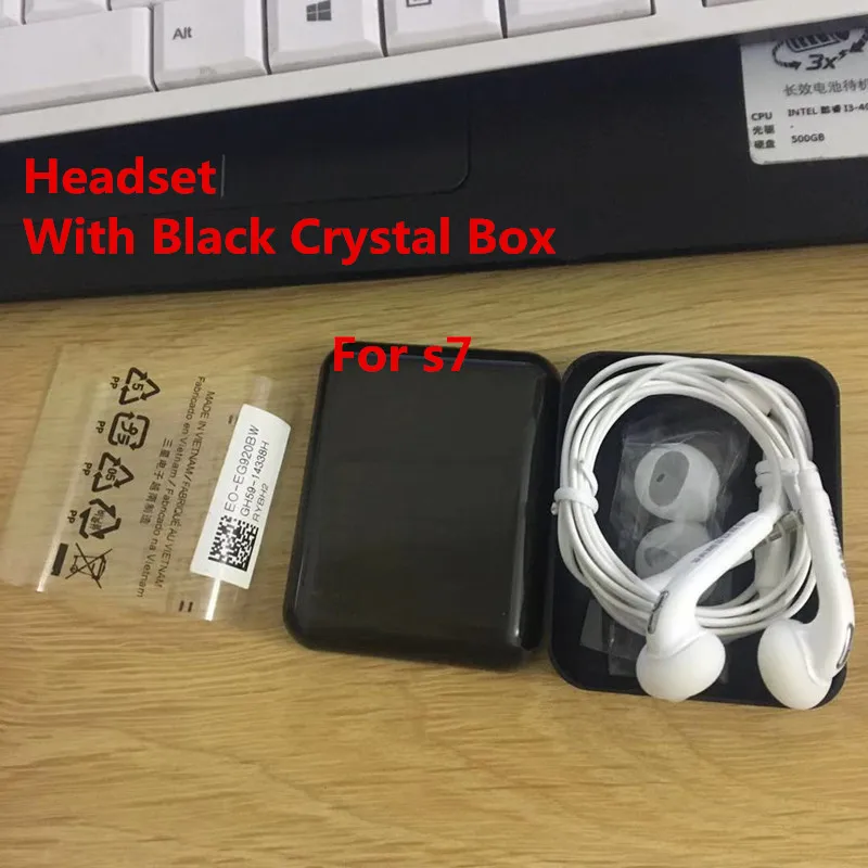 10pcs/lot 3.5mm High Quality headset in ear headphones With Remote Mic for S7 S7plus S6 Note 5 with retail box | Мобильные телефоны