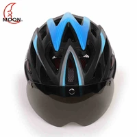 moon outdoor sports bicycle road helmet men women ultralight mtb mountain bike riding equipment with detachable lens
