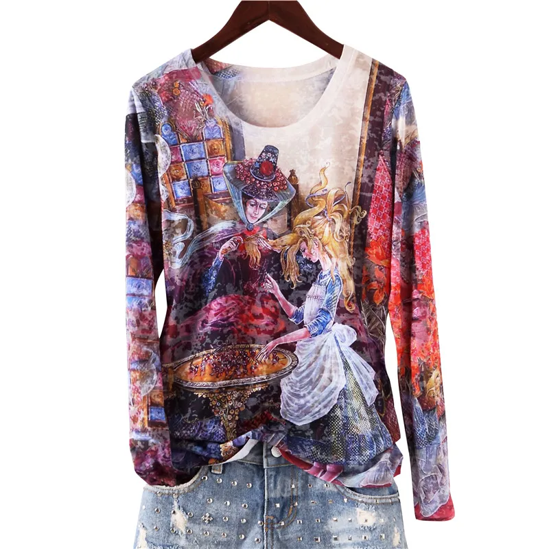 Женская облегающая футболка с длинным рукавом и круглым вырезом|t shirt women|long sleevet |