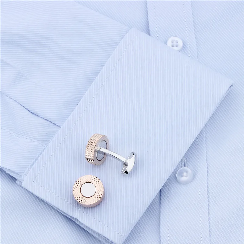 1 пара розничная продажа модные круглые металлические запонки мужские Модные