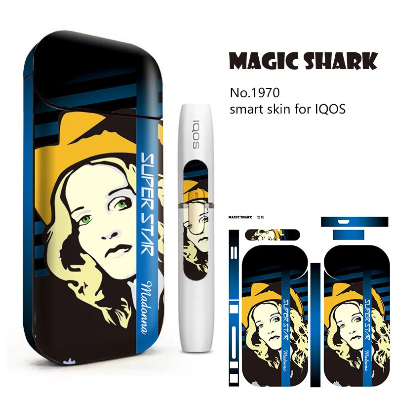 Волшебная Акула супер звезда Chaplin стерео пленка наклейка s для IQOS 2,4 Plus электронная сигарета крышка наклейка для IQOS 2,4 Plus 2,4 p - Цвет: 1970