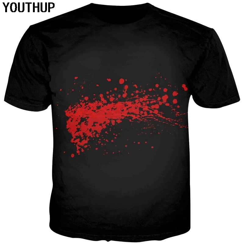 YOUTHUP 2020 Новое поступление мужские футболки с коротким рукавом крутые 3D принтом