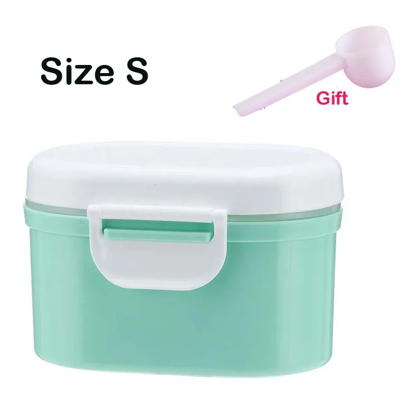 Green Size S Детская формула для хранения молока, портативная молочная пудра, диспенсер для еды, контейнер для хранения, миска для кормления малышей, для детей, коробка из полипропилена - Цвет: Green Size S