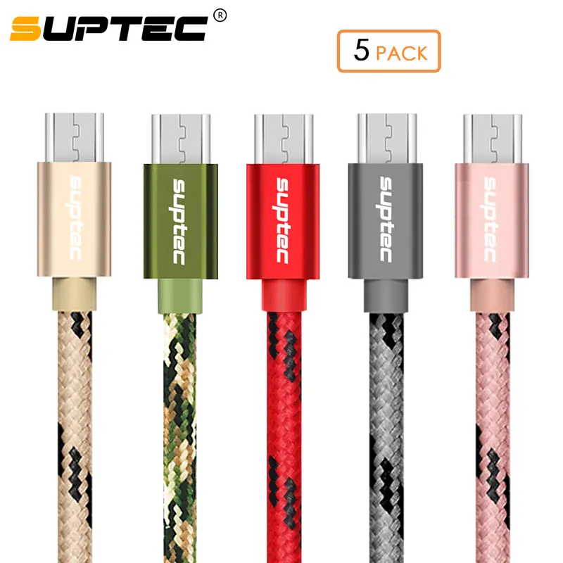 

SUPTEC 2.4A Micro USB Cable 1M 2M 3M Fast Charging Data Charger Cable for Android Samsung S6 S7 Edge Xiaomi Huawei Microusb Cord