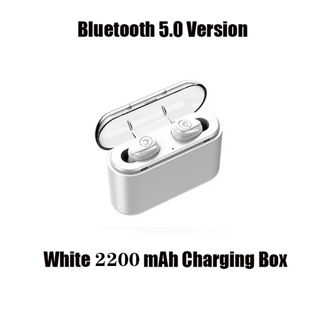 White Беспроводные наушники Bluetooth бинауральная стереогарнитура в уши спортивные музыкальные наушники с 2200 мАч для смартфонов pk qs1 qs2 airdot t1c - Цвет: White