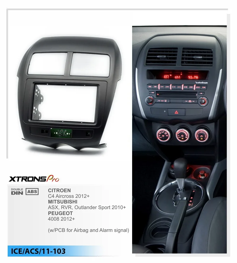 Автомобильный монитор Xtrons Radio Fascia Для MITSUBISHI ASX RVR Outlander Sport 2010 +/для PEUGEOT (4008) 2012
