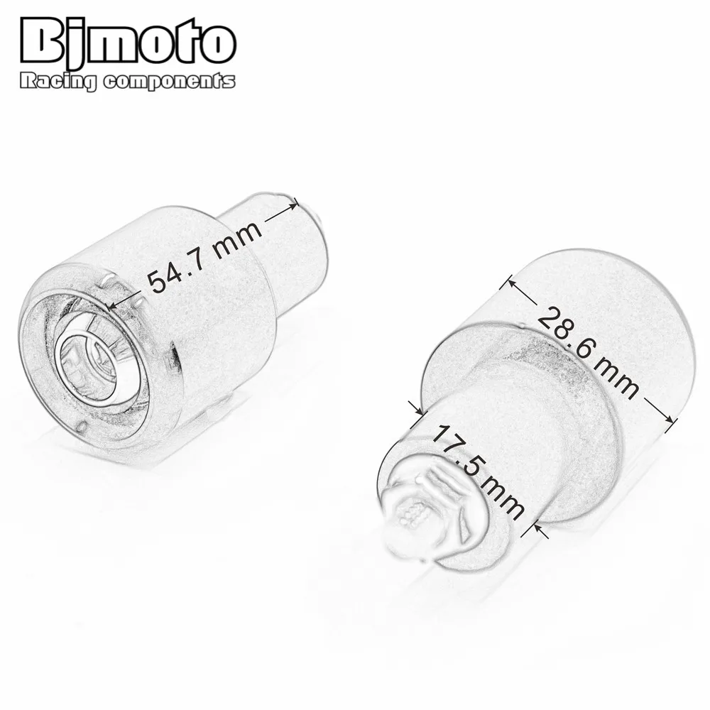 Bjmoto мотоцикл 7/8 дюйма 22 мм CNC крышка руля ручка стержень захвата конец для Yamaha kawasaki