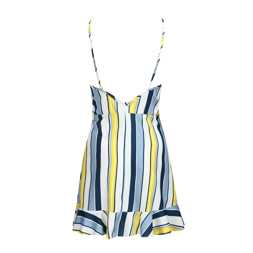 Женское шифоновое платье с v-образным вырезом повседневное свободное пляжное