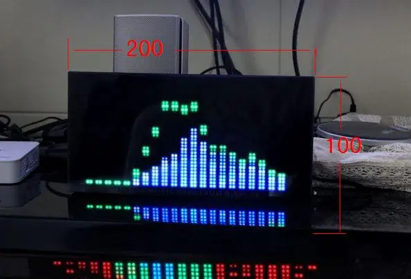 Полноцветный дисплей музыкального спектра 64*32 RGB пикселей автоматическое