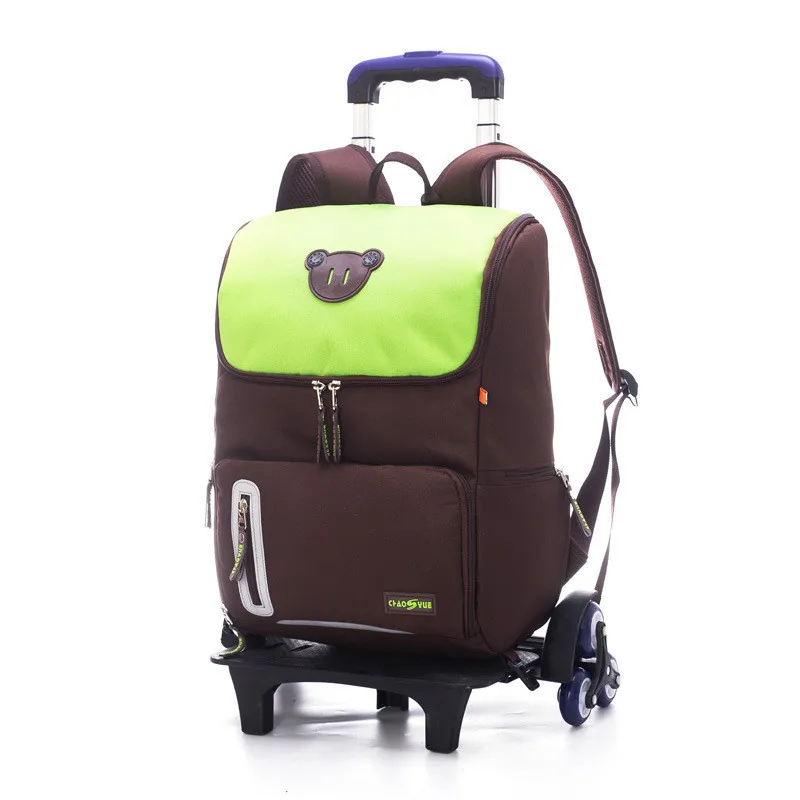 

Removable backpack Children School Bags with 2/6 Wheels for Girls boys Trolley Backpack Kids Climbing stairs Wheeled Backpack