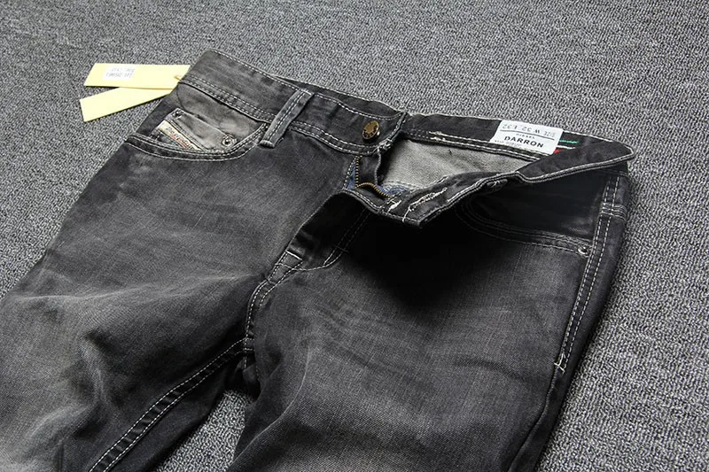 black ripped jeans men 2015 hot mens designer famous brand brands high quality 961 free shipping | Мужская одежда
