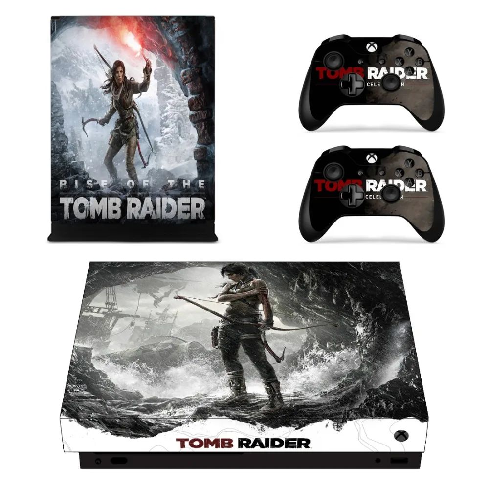 Shadow of Tomb Raider Лицевая панель консоль и наклейка на контроллер для Xbox One X + кожу