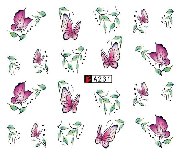 50 Sheets Nail Art Water Transfer Stickers Mixed Designs Beauty Flower Watermark On Nails Tips Decals Wraps Nail Art Tools