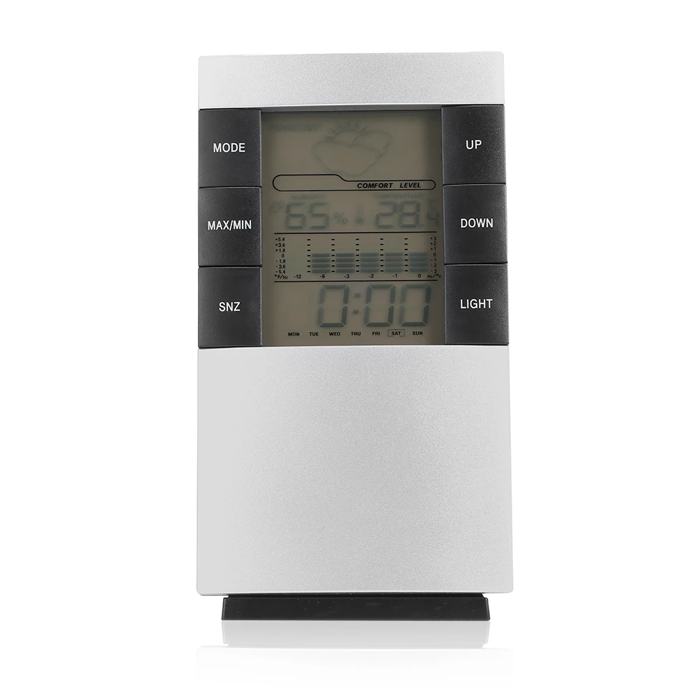 Digital Temperature Humidity Alarm Clock Calendar And Date Modern Style Z30 | Дом и сад