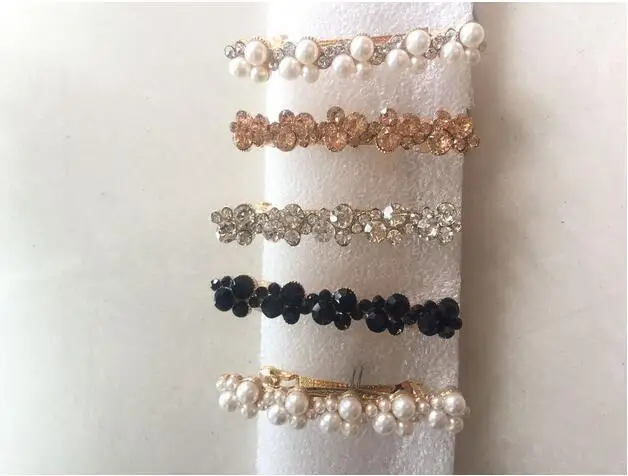 Новинка хит продаж 5 цветов женские корейские хрустальные жемчужные Заколки