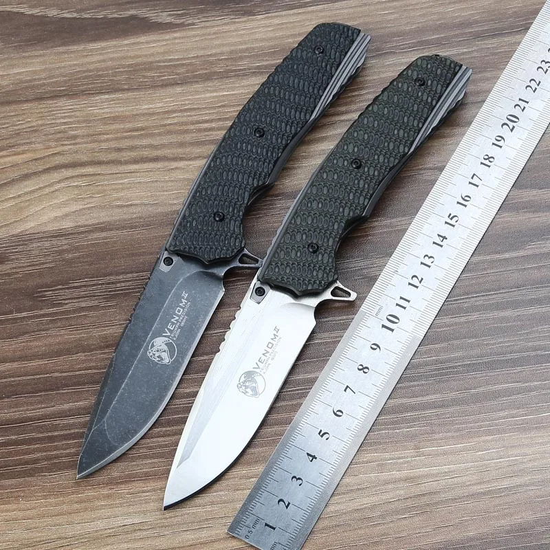 ball bearing flipper S35VN blade G10 Handle camp survival pocket utility EDC tool tactical folding kitchen knife