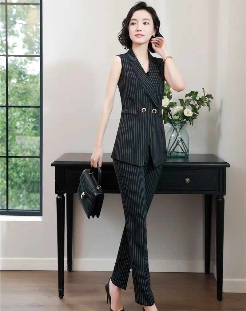 Официальный Модный комплект из 2 предметов с брюками жилетом и пальто для женщин