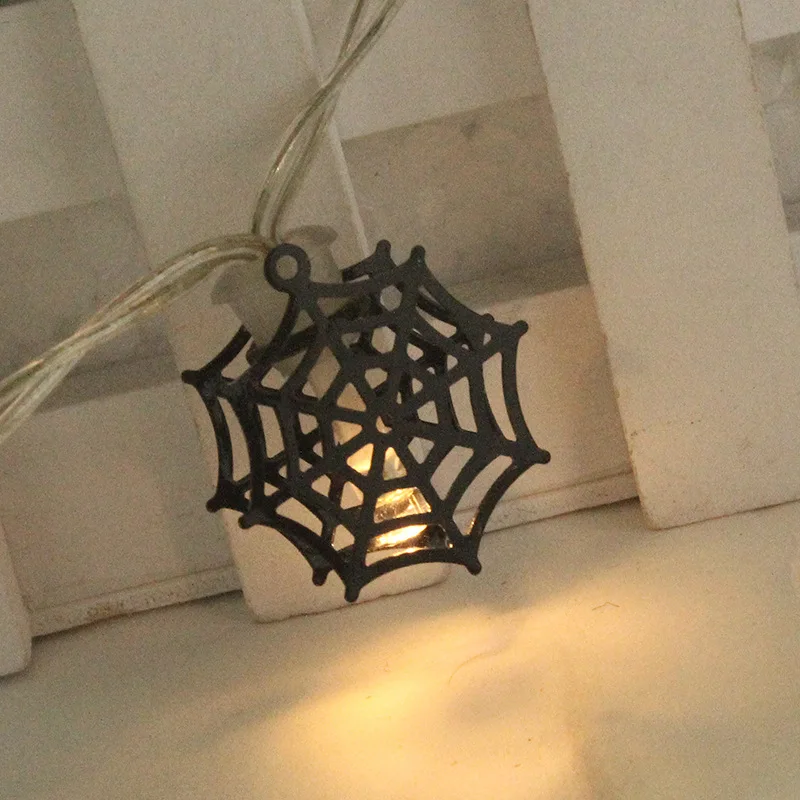 Halloween Party Scene Props Lighting Accessories Cobweb Iron sheet Spider Web Horror Decoration For Bar Haunted House | Дом и сад