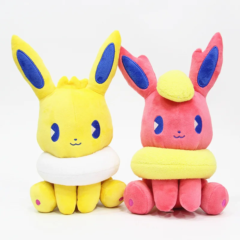 20 см Пикачу Eevee Glaceon плюшевые игрушки Vaporeon Sylveon Jolteon сидя жеста мягкие животные Детский подарок