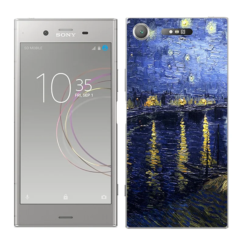 Защита для sony Xperia XZ1 5," Мягкий силиконовый чехол-накладка на заднюю панель телефона для sony Xperia XZ1 чехол s с пейзажами