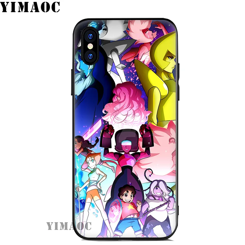 YIMAOC Steven Universe Cartoon Soft Silicone Case for iPhone 11 Pro Xr Xs Max X or 10 8 7 6 6S Plus 5 5S SE |