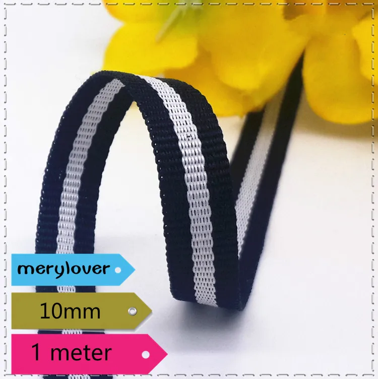 Корсажная лента в черно белую полоску 3/8 дюйма 10 мм|grosgrain ribbon|striped grosgrain ribbonribbon wedding