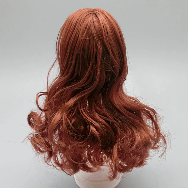 Детская игрушка сделай сам подарок коричневые волнистые волосы голова для куклы