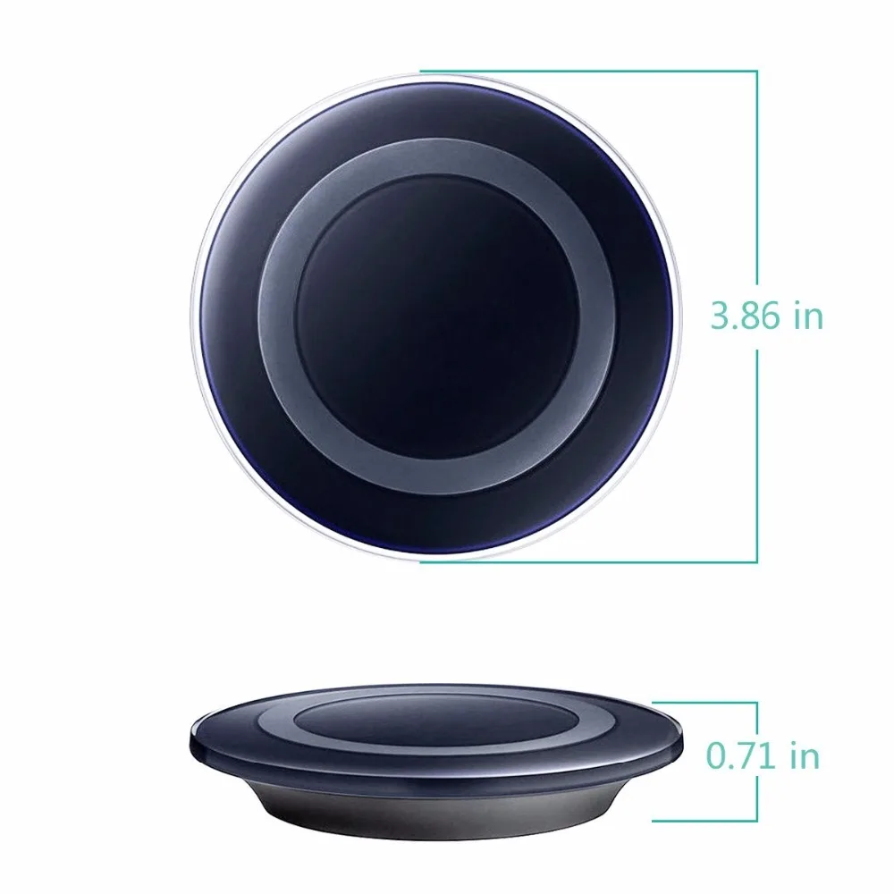 5V 2A Wireless Charger Qi Fast charge Ultra-light Charging Pad for iPhone X 8 Plus Samsung S9/S8/S8+/S7/S6 |