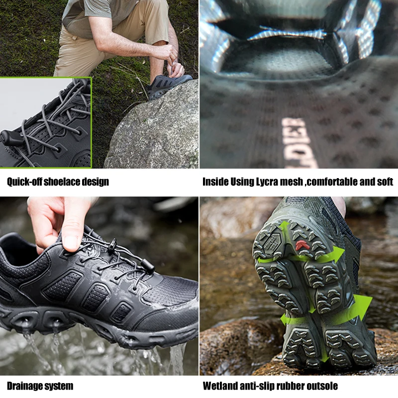 FREE SOLDIER outdoor sports camping tactical military upstream shoes hiking waterproof breathable quick-drying for men | Спорт и
