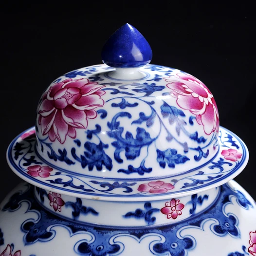 Jingdezhen ceramic antique glaze lotus general tank home decoration technology living room | Дом и сад