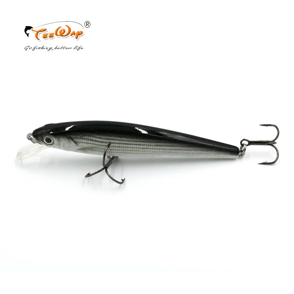 Teeway 1 шт./лот 11 см 12 г Рыболовная Приманка Minnow жесткая приманка с 2 рыболовными
