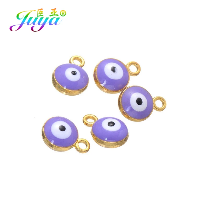 30 Pieces As Photo Juya DIY турецкие ювелирные изделия компоненты ручной работы Красочные Lucite Эмаль Подвески сглаза кулон для женщин мужчин классические ювелирные изделия - Окраска металла: 30 Pieces As Photo