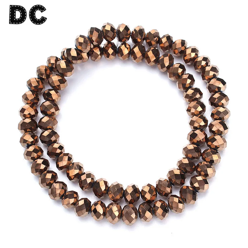 DC 2 strand/лот кофейные ограненные кружки биконические бусы 4 мм 6 8 Свободный