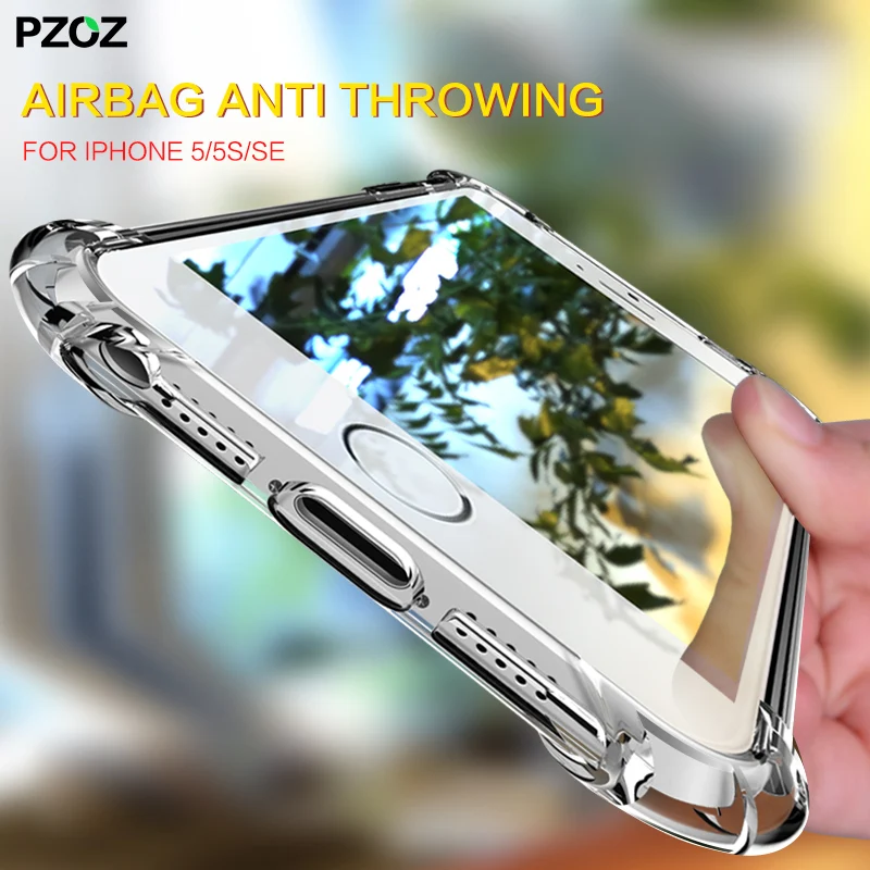 PZOZ for iPhone 5 5s se case 360 cover shockproof housing original bumper on fundas transparent silicone 5se s |