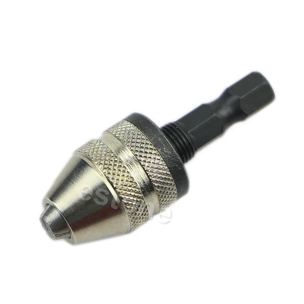1/4 Keyless Drill Bit Chuck Hex Shank Adapter Converter 0.3mm-3mm Quick Change | Инструменты