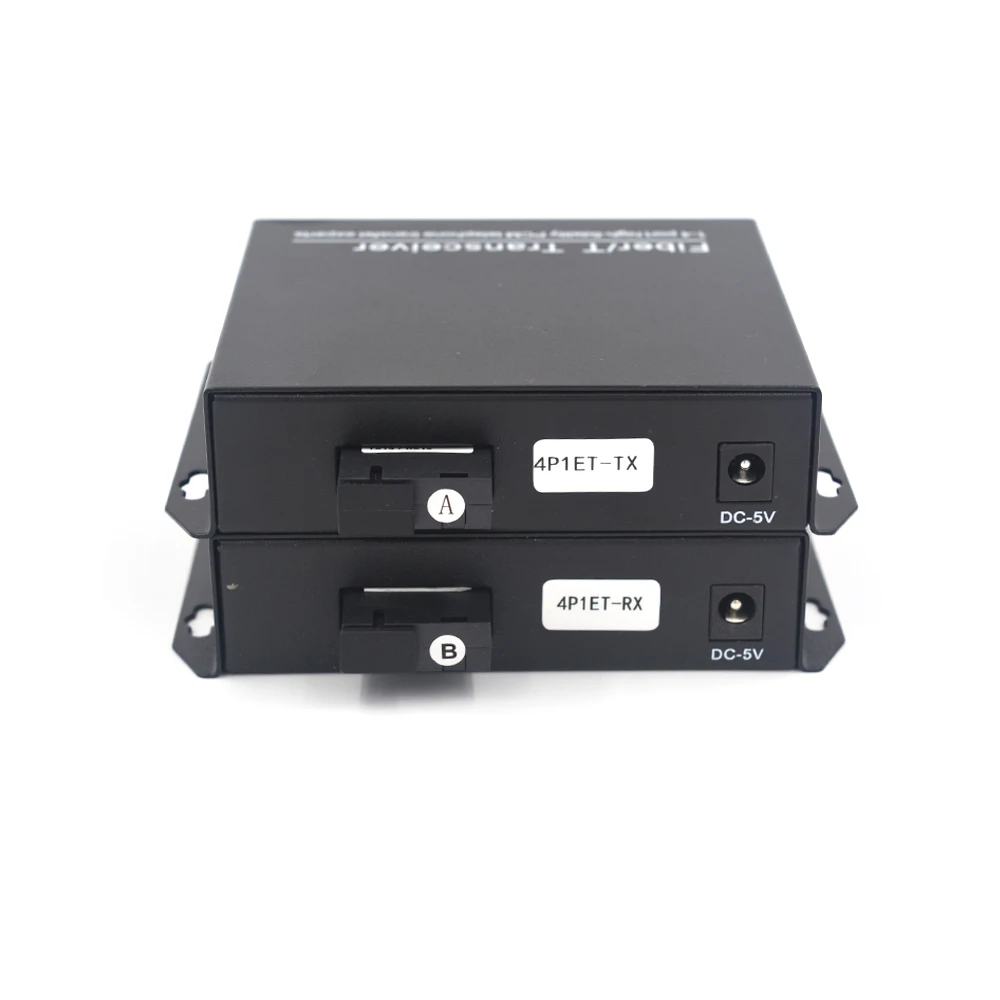 PREMIUM Telephone Extenders - 4 channels PCM Voice Telephone over Fiber Optic up 20Km 10/100Mbps Ethernet SC Singlemode fiber