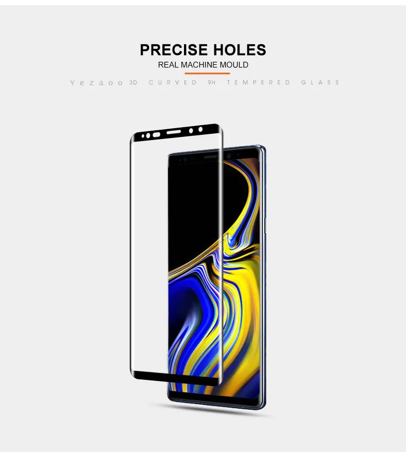 Для samsung Galaxy Note 9 закаленное стекло yezaoo полное покрытие Защитная пленка для экрана для samsung S7 edge S8 S9 plus Note 8 стекло