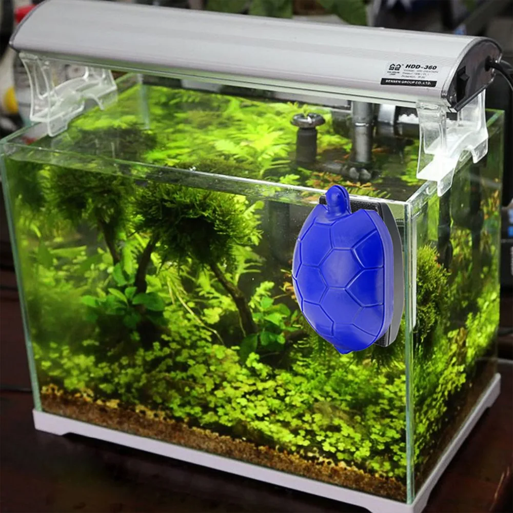 

Aquarium Magnetic Fish Tank Cleaner Brush Turtle Design Magnetic Brush Floating Algae Cleaner for Aquarium Glass Fish Tank Clean