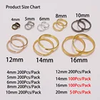 Разрезные кольца для бижутерии, 50-200 шт.лот, 4-20 мм