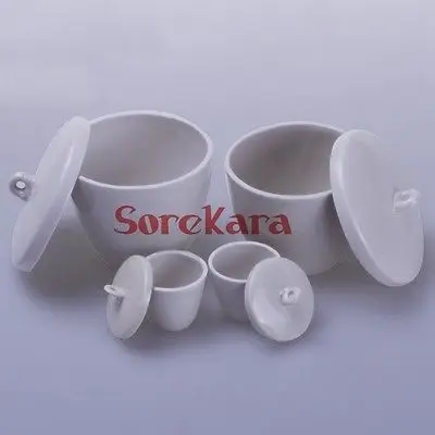 Лабораторный фарфоровый тигель 300 мл керамический с крышкой|crucible|crucible ceramic |